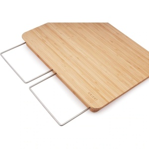 Tocator din Lemn Natural de Bambus, Orient, 2 Recipiente de Detasabile din Otel Inoxidabil, 38.5 x 30 cm, Resigilat, Grad A - Img 2