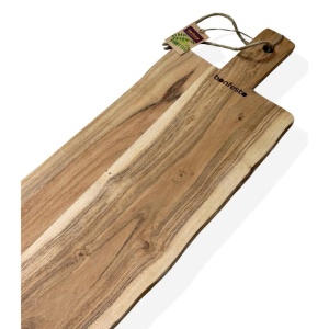 Tocator dreptunghiular cu maner din lemn natural de Acacia, Bonfesto®, 65 x 25 x 1.5 cm, Resigilat, Grad A - Img 2