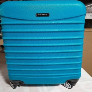 Troler cabina avion, Model Line, 4 roti duble cu rotatie 360°, maner telescopic, cifru, 55 x 36 x 20 cm, ABS, turcoaz, Resigilat, Grad A - Img 6