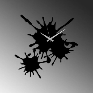 Wallxpert ceas de perete decorativ, metal 100% grosime 1.5mm, 49x49 cm, mecanism AA, 0.431 kg, negru - Verificat A · Re-Bloom - Img 2
