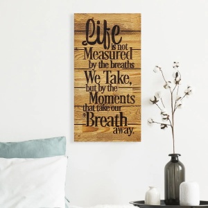 Wallxpert decor de perete lemn masiv, 30x3x58 cm, grosime 3cm, nuc/negru - Verificat A · Re-Bloom - Img 4