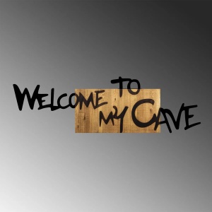 Wallxpert decor de perete metal/lemn, 128x3x39 cm, metal 1.5mm + cadru lemn 3cm, nuc/negru - Verificat A · Re-Bloom - Img 3
