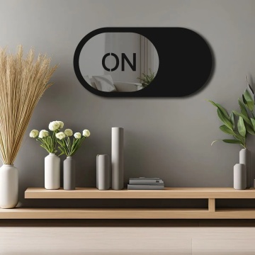Wallxpert oglinda decorativa 60x30 cm, plexiglas 1mm, spuma EVA 10mm, benzi duble adezive, fumuriu - Verificat A · Re-Bloom - Img 2