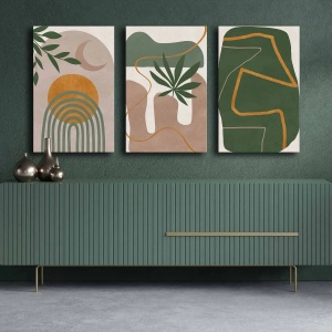 Wallxpert set 3 tablouri decorative canvas, 3x45x70 cm, dimensiune totala 145x70 cm, panza 100% 2.8mm, rama lemn pin 100%, multicolor - Verificat A · Re-Bloom - Img 3