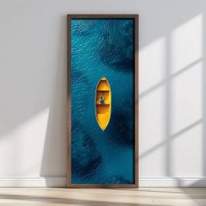 Wallxpert tablou decorativ inramat, 40x120 cm, MDF 3mm, imprimare UV, cadru lemn pin 3.5mm, format panoramic, multicolor - Verificat B · Re-Bloom - Img 4