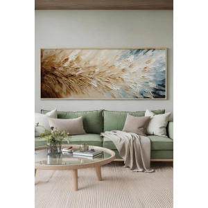 Wallxpert tablou decorativ inramat, 50x120 cm, MDF 2.7mm, cadru lemn masiv 2 cm, imprimare digitala, format panoramic, multicolor - Verificat A · Re-Bloom - Img 2