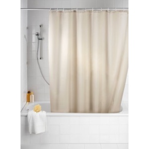 Wenko perdea dus 180x200 cm, poliester anti-mucegai, antibacteriana, rezistenta apa, 12 carlige incluse, bej - Verificat A · Re-Bloom - Img 2