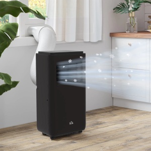 Aer conditionat portabil, ABS/otel, 33x28x70.4 cm, 950W/9000BTU, 5 moduri/3 viteze, dezumidificare 24L/zi, acoperire 12-33m², agent R32, ≤53dB, cablu 1.8m, telecomanda inclusa, negru - Verificat A · Re-Bloom - Img 2
