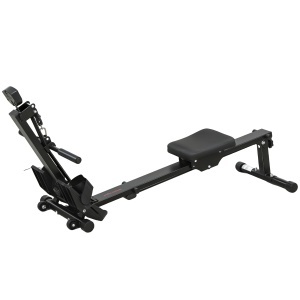 Aparat de vaslit Re-Bloom, otel, 147x55x60 cm, rezistenta elastica, monitor LCD, sina 60 cm, scaun 25x25 cm, 150 kg, negru - Verificat A · Re-Bloom