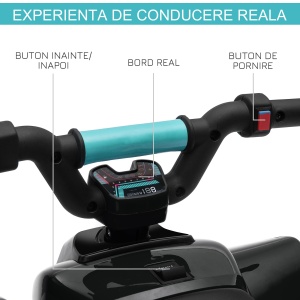 ATV electric pentru copii Re-Bloom, baterie 6V, 2‑8 km/h, 3‑5 Ani, Negru, Resigilat, Grad A - Img 5