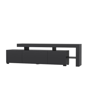 Beliz Forme comoda TV cu lumini LED, melamina 18mm, 192x53x37 cm, 3 usi, antracit - Verificat A · Re-Bloom - Img 3