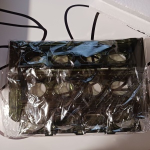Belle Vous suport organizator oua frigider, plastic PET fara BPA, 23x11x20.5 cm, 24 oua, 3 niveluri, design ventilat translucid, verde - Verificat A · Re-Bloom - Img 5