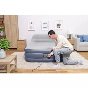 Bestway TriTech SleekFlo saltea gonflabila dubla 226x152x84 cm, pompa electrica integrata GS, tablie, I-beam, 300 kg, pentru 2 persoane - Verificat A · Re-Bloom - Img 6