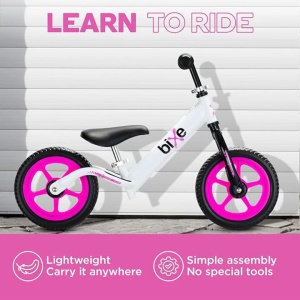 Bixe bicicleta fara pedale, cadru aluminiu, roti 12 inch, varsta 2-5 ani, roz - Verificat A · Re-Bloom - Img 2