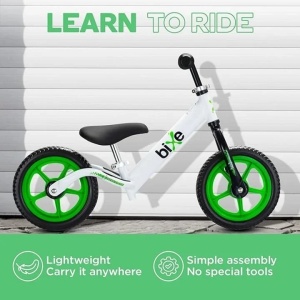 Bixe bicicleta fara pedale, cadru aluminiu, roti 12 inch, varsta 2-5 ani, verde - Verificat A · Re-Bloom - Img 2