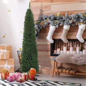 Brad de Craciun artificial Re-Bloom, PVC, diametru 60 cm, inaltime 210 cm, 499 ramuri, baza plastic, verde - Verificat A · Re-Bloom - Img 3