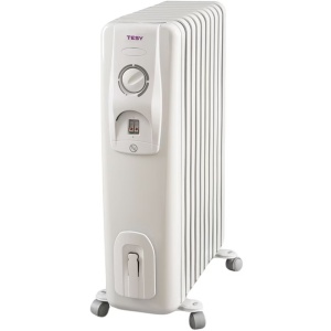 Calorifer TESY CC 2510 E05 R, 2500 W, 10 elementi, 3 trepte putere, Termostat de siguranta, Termostat reglabil, Protectie anti-inghet, Alb, Resigilat, Grad A