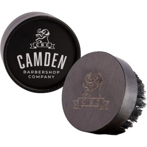 Camden Barbershop Company perie pentru barba 7x5 cm, lemn de nuc vopsit manual, peri 100% par de mistret, rotunda, negru - Verificat A · Re-Bloom