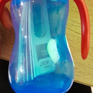 Cana cu pai Philips Avent SCF796/01, 9 luni, 200 ml, Albastru/Rosu, Resigilat, Grad A - Img 2