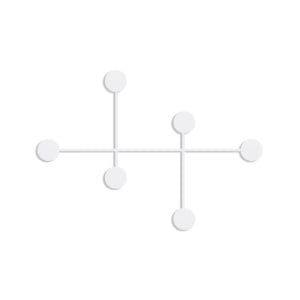 Cuier de perete Re-Bloom, metal, alb, 82 x 60 x 10 cm