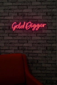 Decor de perete Re-Bloom, Gold Digger, LED, PVC, roz, 64 x 16 x 2 cm - Img 3
