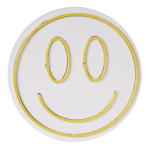 Decor de perete Re-Bloom, LED, PVC, alb/galben, 27 cm