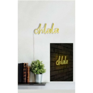 Decor de perete Re-Bloom, LED, PVC, alb/galben, 36 x 2 x 15 cm - Img 2