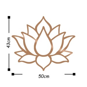 Decor de perete Re-Bloom, model floare, metal, cupru, 43 x 50 cm - Img 3