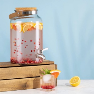 Dozator bauturi universal, sticla, robinet inox, 5.6L, Transparent - Verificat B · Re-Bloom - Img 5
