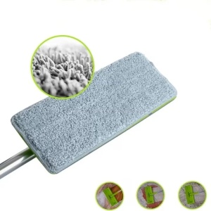 EasyGleam set mop plat + galeata 2 camere 39x23x19 cm, maner inox 131 cm, cap mop 32x12.5 cm, 1 rezerva inclusa - Verificat A · Re-Bloom - Img 3