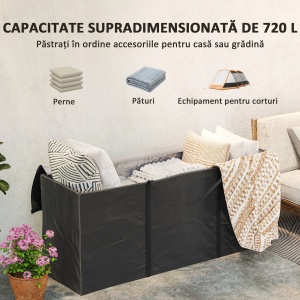 Geanta depozitare XXL 720L, fermoar dublu, Oxford 600D, impermeabila, Negru - Verificat A · Re-Bloom - Img 5