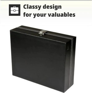 H&S cutie cu capac din sticla pentru 10 ceasuri, 22.5x7.5x20.5 cm, cu pernite, negru - Verificat A · Re-Bloom - Img 5