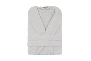 Halat de baie, bumbac 100%, marime XXL, lavabil 40°C, crem - Verificat A · Re-Bloom - Img 1