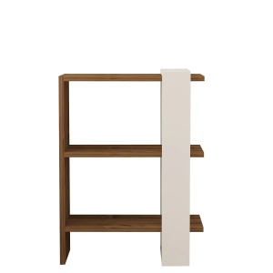 Hanah Home biblioteca, PAL melaminat 18mm, 51.8x25x70 cm, inaltime raft 26.4cm, nuc/alb - Verificat A · Re-Bloom