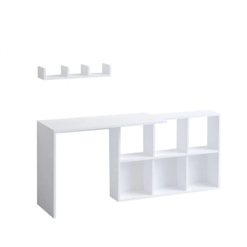 Hanah Home birou 74x45x145 cm, PAL 18mm melaminat, alb - Verificat A · Re-Bloom - Img 5