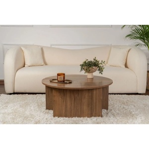 Hanah Home masa cafea rotunda living D90x41 cm, PAL 18mm, design minimalist, nuc - Verificat A · Re-Bloom - Img 3