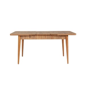 Hanah Home masa extensibila, PAL melaminat/picioare arin, 130x80x77 cm (deschisa 165x80x75 cm), capacitate 40kg, pin atlantic - Verificat A · Re-Bloom