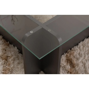 Hanah Home masuta de cafea, sticla temperata/PAL melaminat, 105x65x30 cm, grosime 18mm, antracit - Verificat A · Re-Bloom - Img 3
