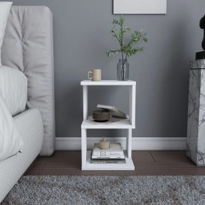 Hanah Home noptiera, PAL melaminat 18mm, 29.6x29.6x49.4 cm, alb - Verificat A · Re-Bloom - Img 2