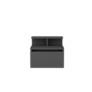 Hanah Home noptiera, PAL melaminat 18mm, 39.8x31.9x35 cm, antracit - Verificat A · Re-Bloom - Img 5