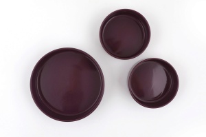 Hermia set 3 boluri ceramice, 14x14x5.5 cm, 520ml, antibacterian, rezistent termic/abraziune, mov - Verificat A · Re-Bloom - Img 4