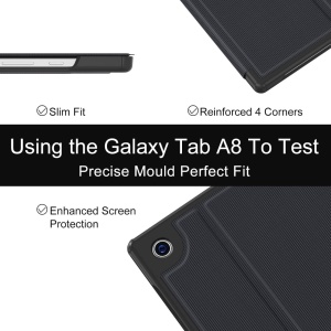 Husa de protectie magnetica pentru Samsung Galaxy Tab A8 Soke, TPU, gri, 10,5 inchi - Img 4