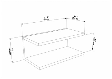 Kalune Design Ramira noptiera 19.6x23.8x45 cm, MDF melaminat, alb - Verificat A · Re-Bloom - Img 5