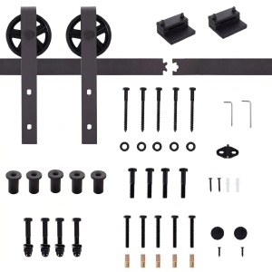Kit usa glisanta 100kg, otel carbon, sina 183cm, role, opritoare, ghidaj podea, Cafea - Verificat A · Re-Bloom - Img 5