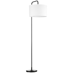Lampadar arcuit Re-Bloom, otel/poliester, alb/negru, 64 x 38 x 163,5 cm, Resigilat, Grad A
