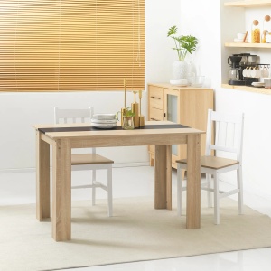 Masa de sufragerie Re-Bloom, PAL, 120x69x75 cm, 50 kg, lemn natural/negru - Verificat A · Re-Bloom - Img 2