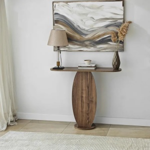 Masa tip consola Re-Bloom, PAL, maro inchis, 100 x 30 x 81 cm, Resigilat, Grad A - Img 7