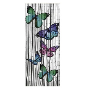 Maximex perdea bambus Butterflies 90x200 cm, 65 fire, protectie insecte intimitate, pliabila, multicolor - Verificat A · Re-Bloom