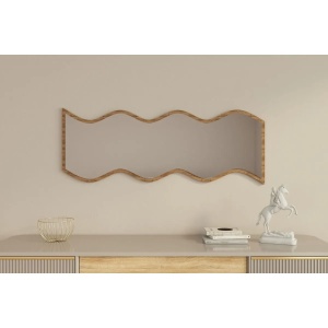 Oglinda de perete Re-Bloom Hanah Home, MDF 100%, 40x120x2.2 cm, alb/nuc - Verificat A · Re-Bloom - Img 5