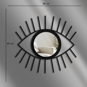 Oglinda decorativa Wallxpert, plexiglas 1mm/EVA 10mm, 48x45 cm, montare banda dubla, argintiu - Verificat A · Re-Bloom - Img 2